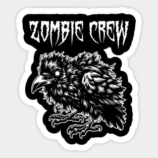 Zombie Crew Crow Sticker